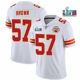 Men & Women & Youth Kansas City Chiefs #57 Orlando Brown White Super Bowl LVII Patch Vapor Untouchable Limited Stitched Jersey,baseball caps,new era cap wholesale,wholesale hats